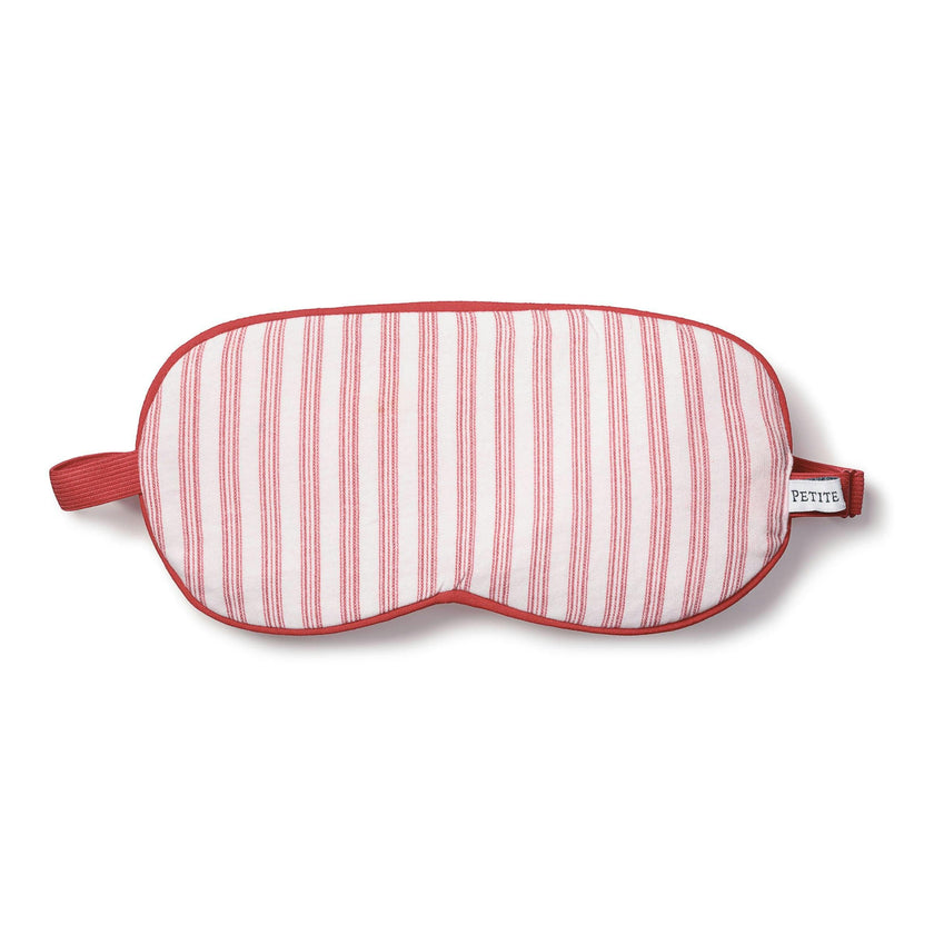 Adult's Pima Sleep Mask in Antique Red Ticking