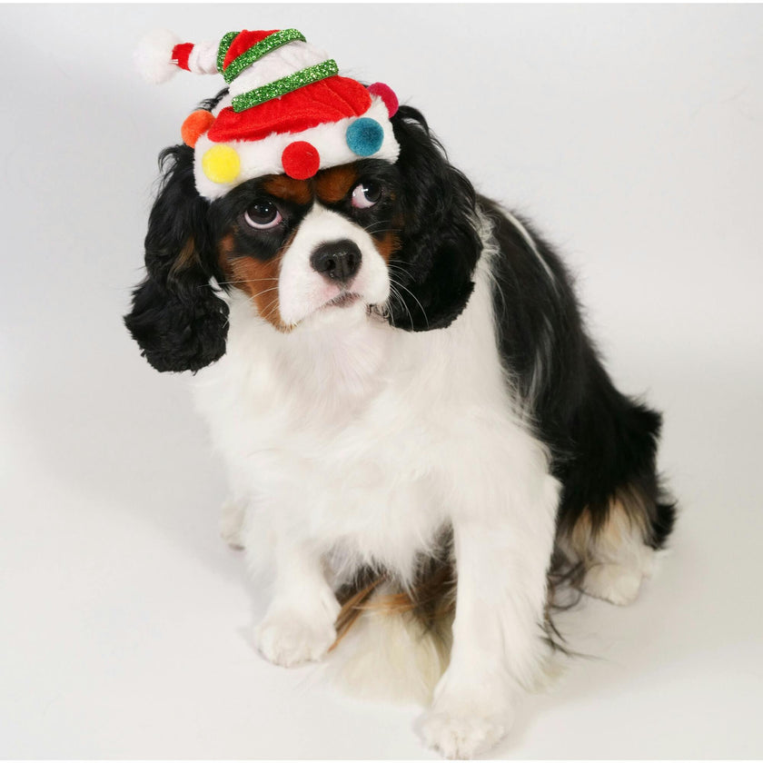 CHRISTMAS HAT - RAINBOW POM POM, Multi