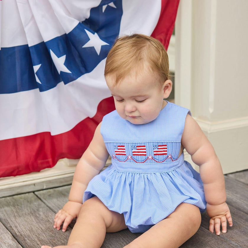 Smocked Apron Bubble - Flags