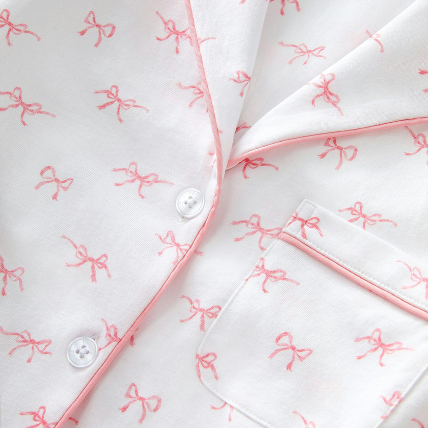 Women's Pima Pajama Set in Blushing Bows