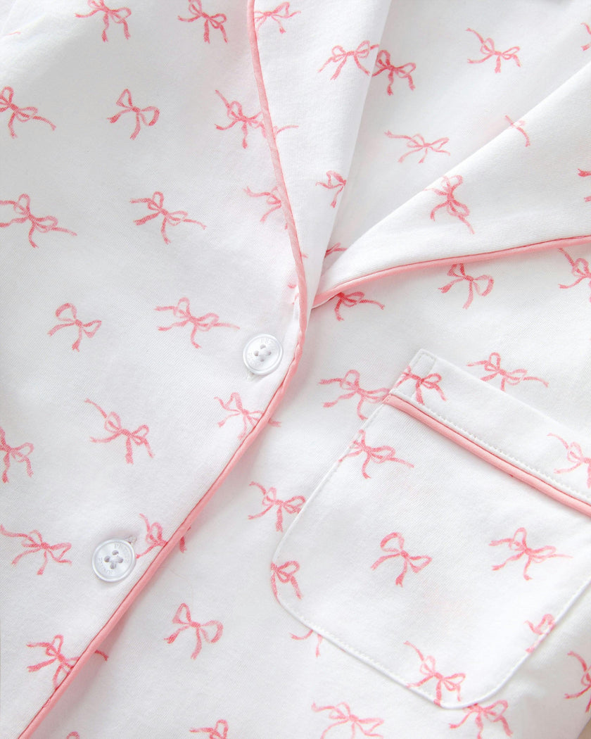 Women's Pima Pajama Set in Blushing Bows