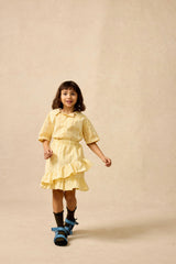 Crossover Sunday Skirt in Pineapple Stripe