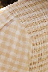 Presley Dress in Cream Gingham