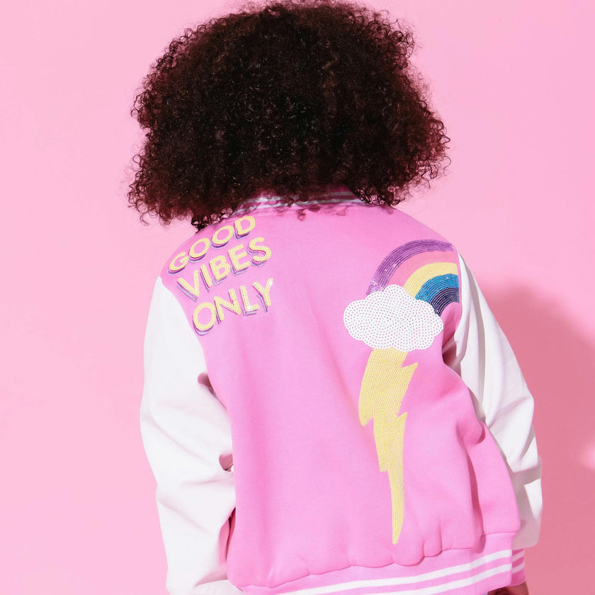 Good Vibes Varsity Bomber Jacket