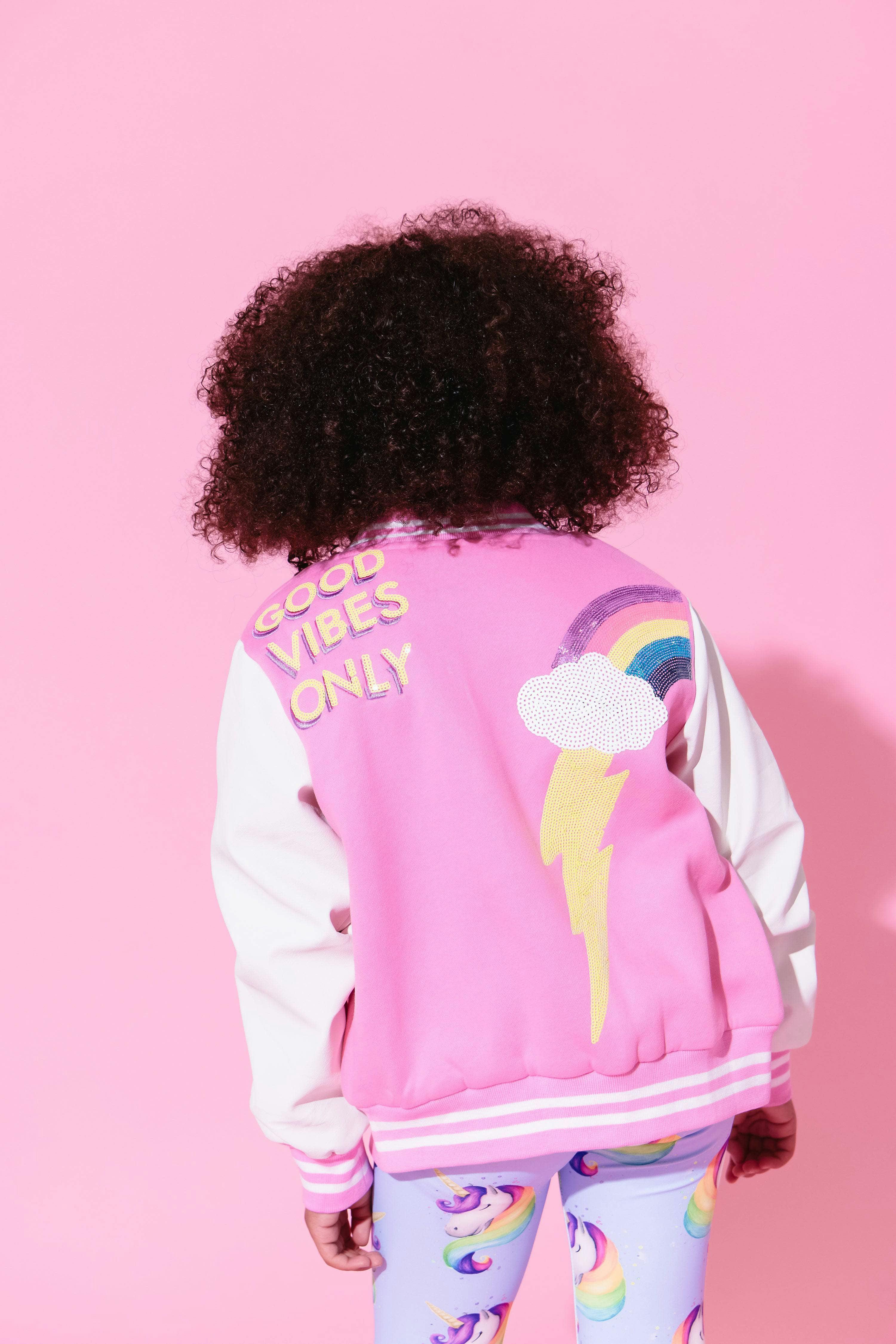 Good Vibes Varsity Bomber Jacket