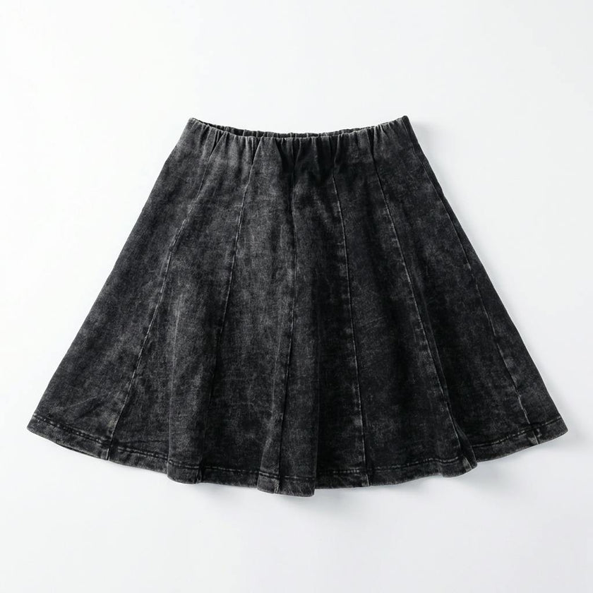 Washed Panel Skirt