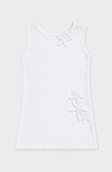 Jada Starfish Knit Summer Shift Dress - White