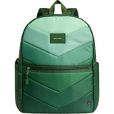 Kane Double Pocket Large Backpack, Green Chevron