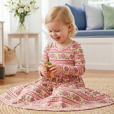 Pomegranate Soiree Bamboo Twirl Dress