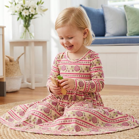 Pomegranate Soiree Bamboo Twirl Dress