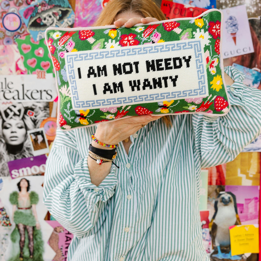 Not Needy Needlepoint Pillow