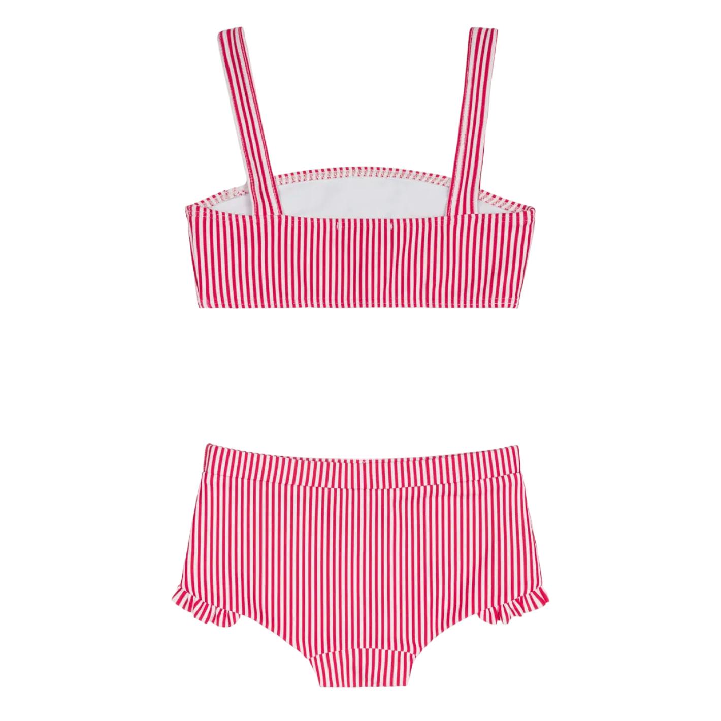 girls gondola stripe bandeau bikini and swim shorts