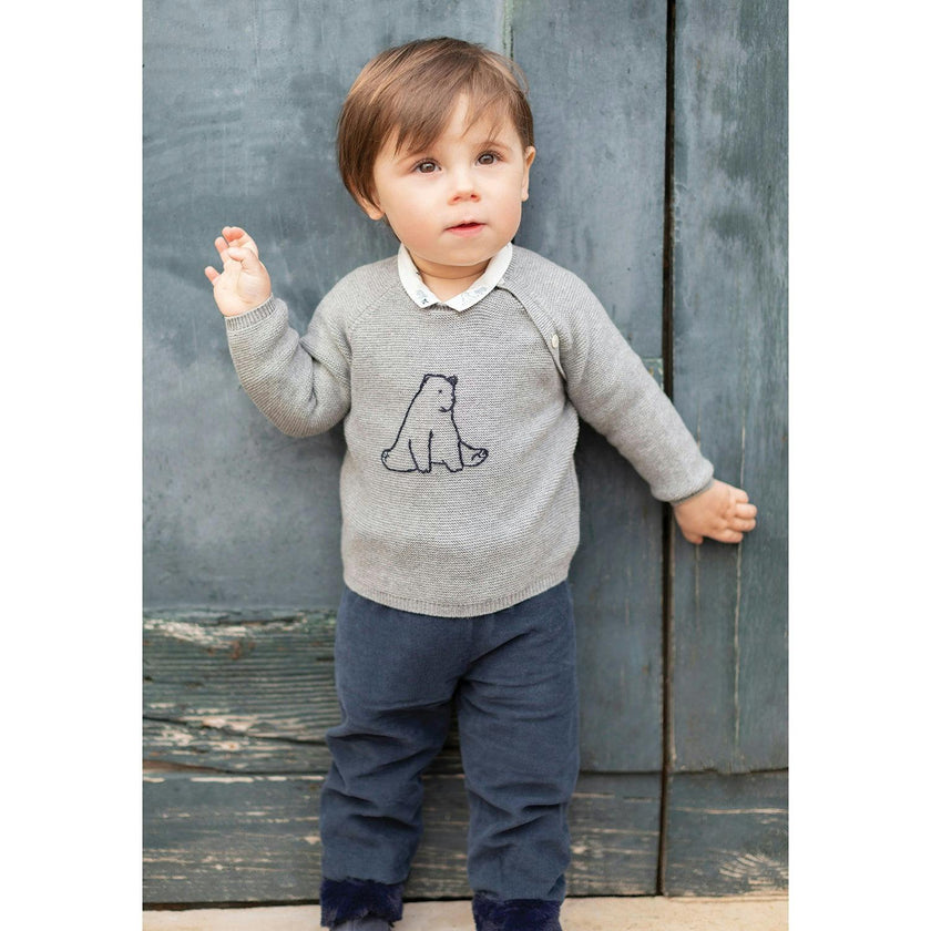 TARTINE ET CHOCOLAT Bear Buddy Baby Sweater