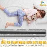 Sleepah Bed Rail for Toddlers Memory Foam Bed Bumper Guard w Dual Non-Slip Pads (Top & Bottom) Bed Rail is Waterproof Washable Soft Removable Cover (1 Pack)