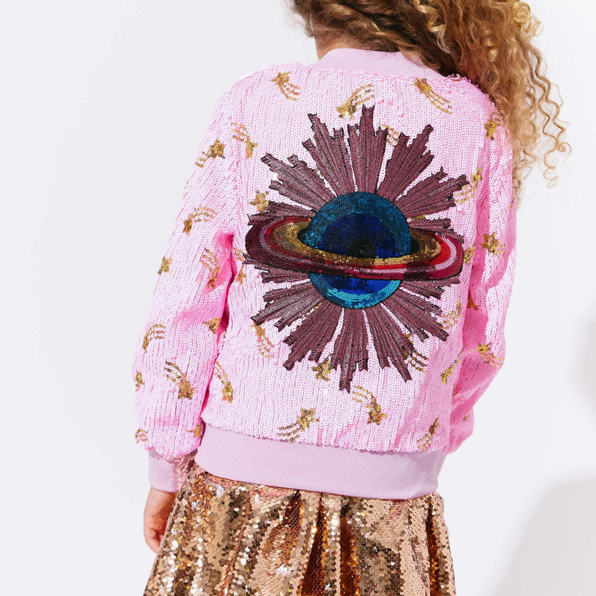 Galaxy Star Sequin Bomber