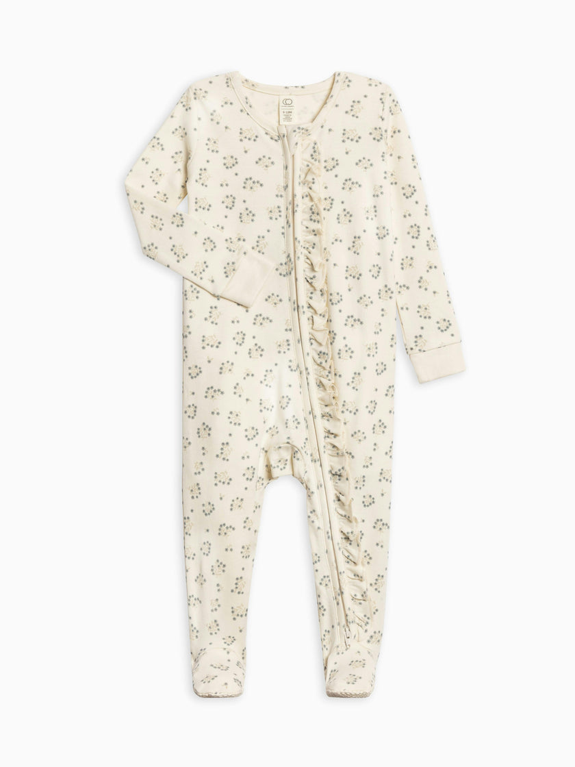 Neve Ruffle Zipper Footie