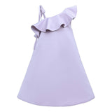 Purple Petulla Off Shoulder Ruffle Dress
