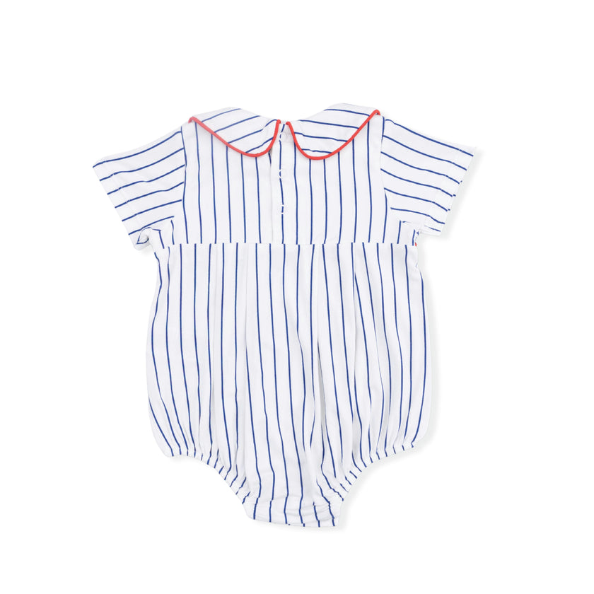 Baseball Stripe - Classic Box Pleat Bubble