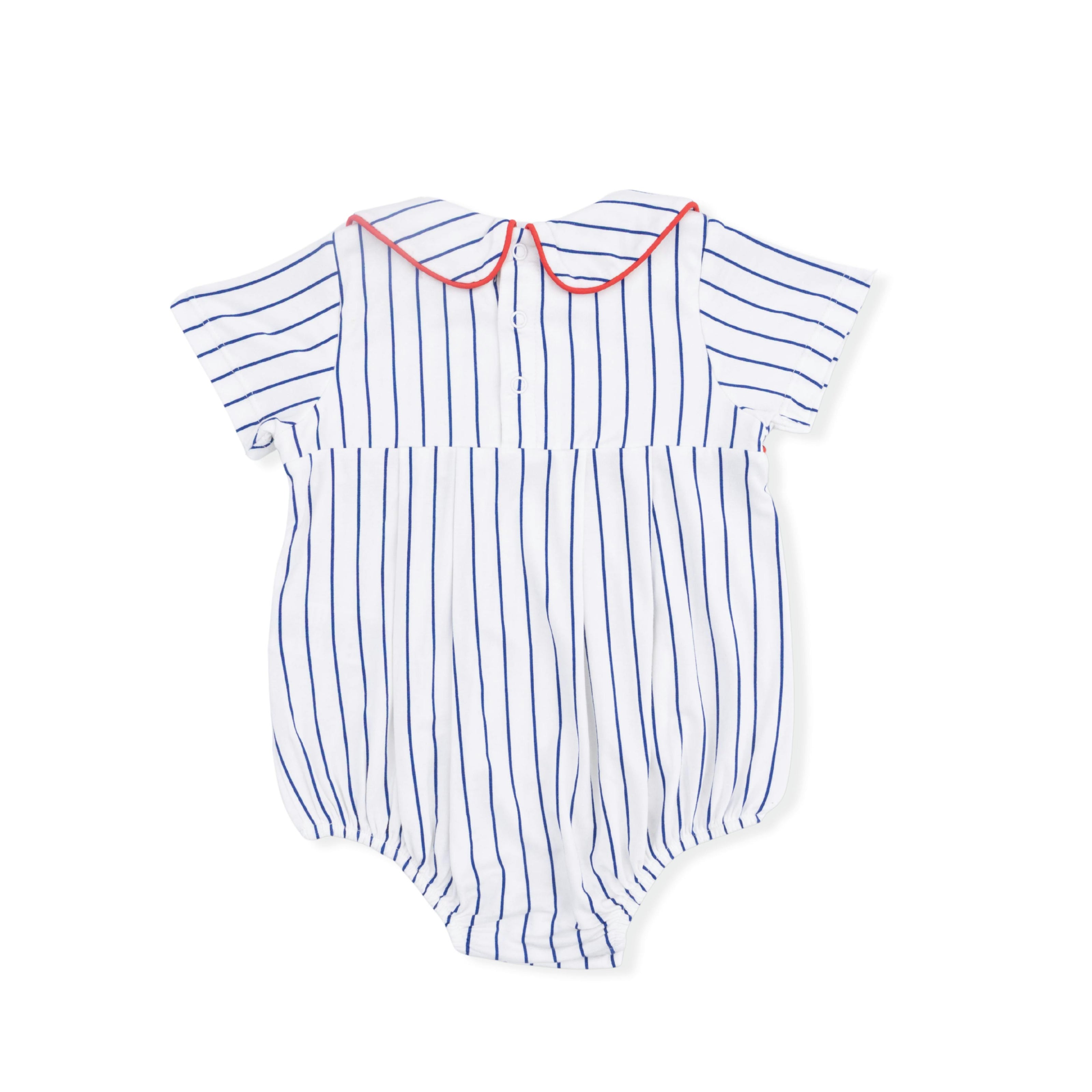 Baseball Stripe - Classic Box Pleat Bubble