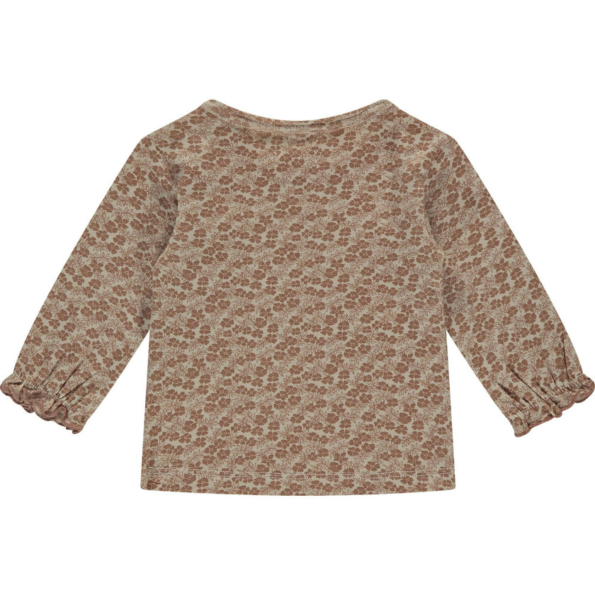 Allover Floral Long Sleeve Top