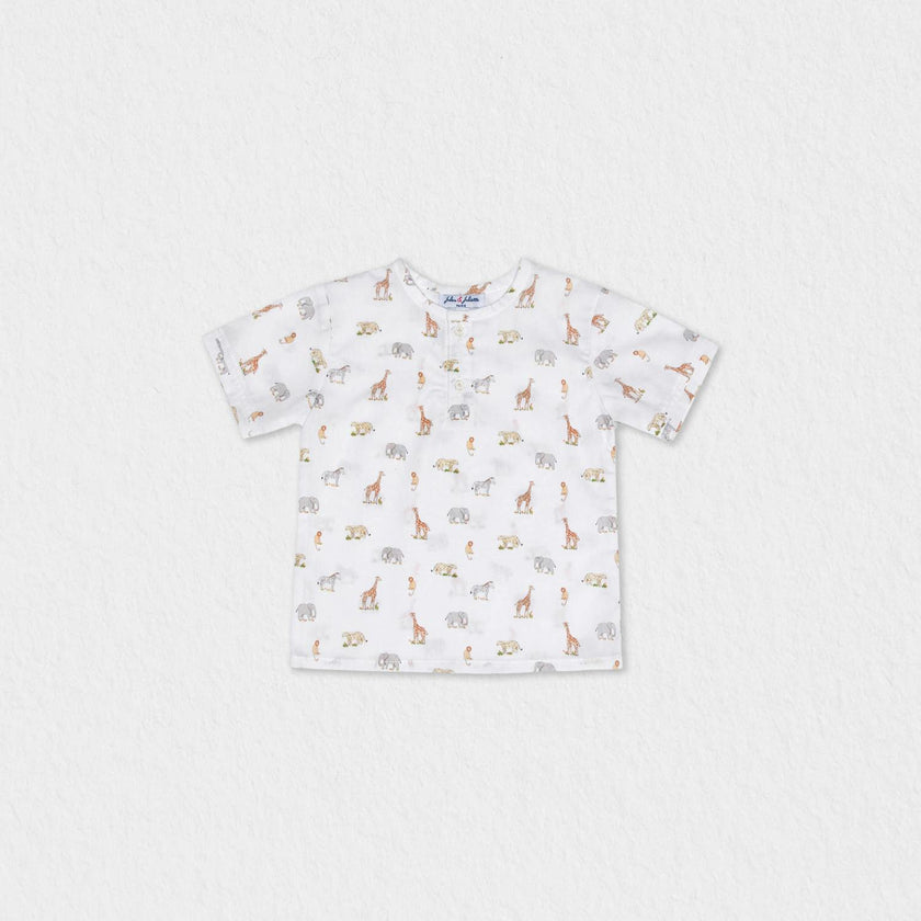 Alfred Baby T-shirt Short Sleeve, Off-White Jungle