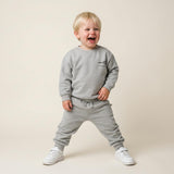 Organic Fleece Jogger Pants - Grey