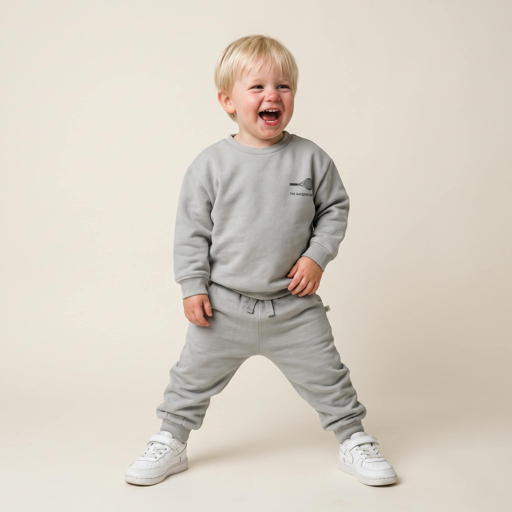 Organic Fleece Jogger Pants - Grey