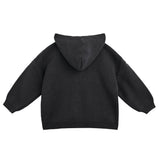 Gray Beige Cotton Knit Hoodie Set