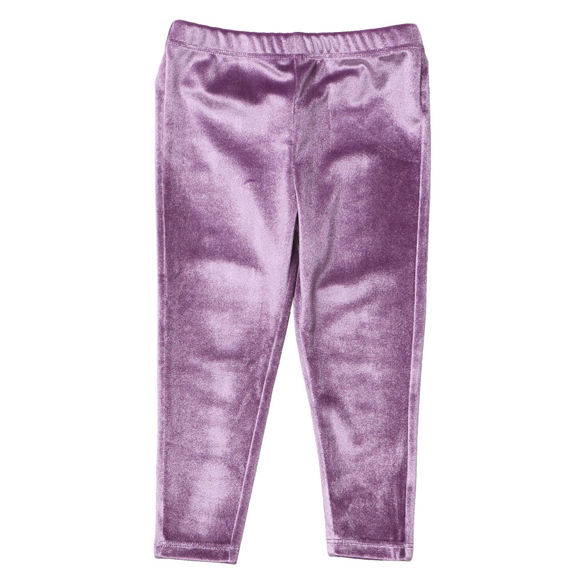Girls Velour Legging - Lavender