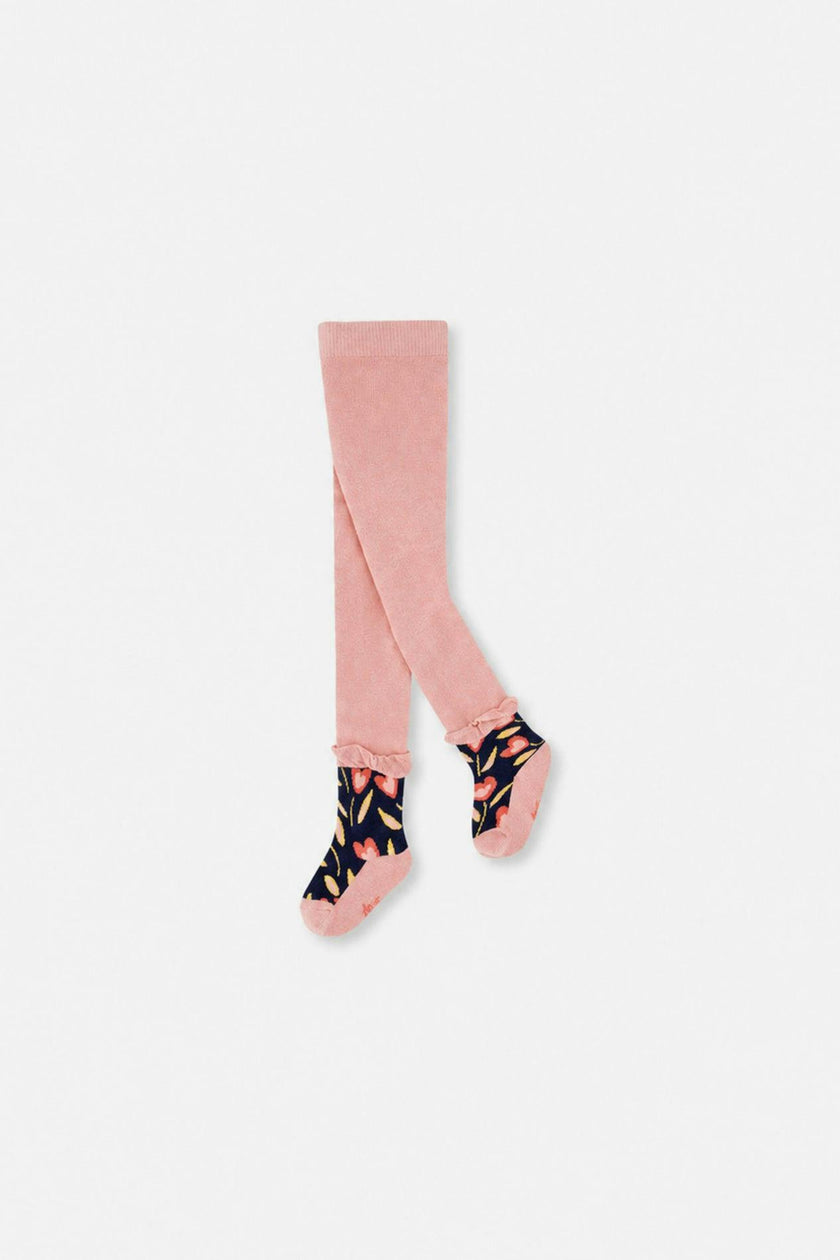 Baby Tights Pale Dusty Pink And Navy