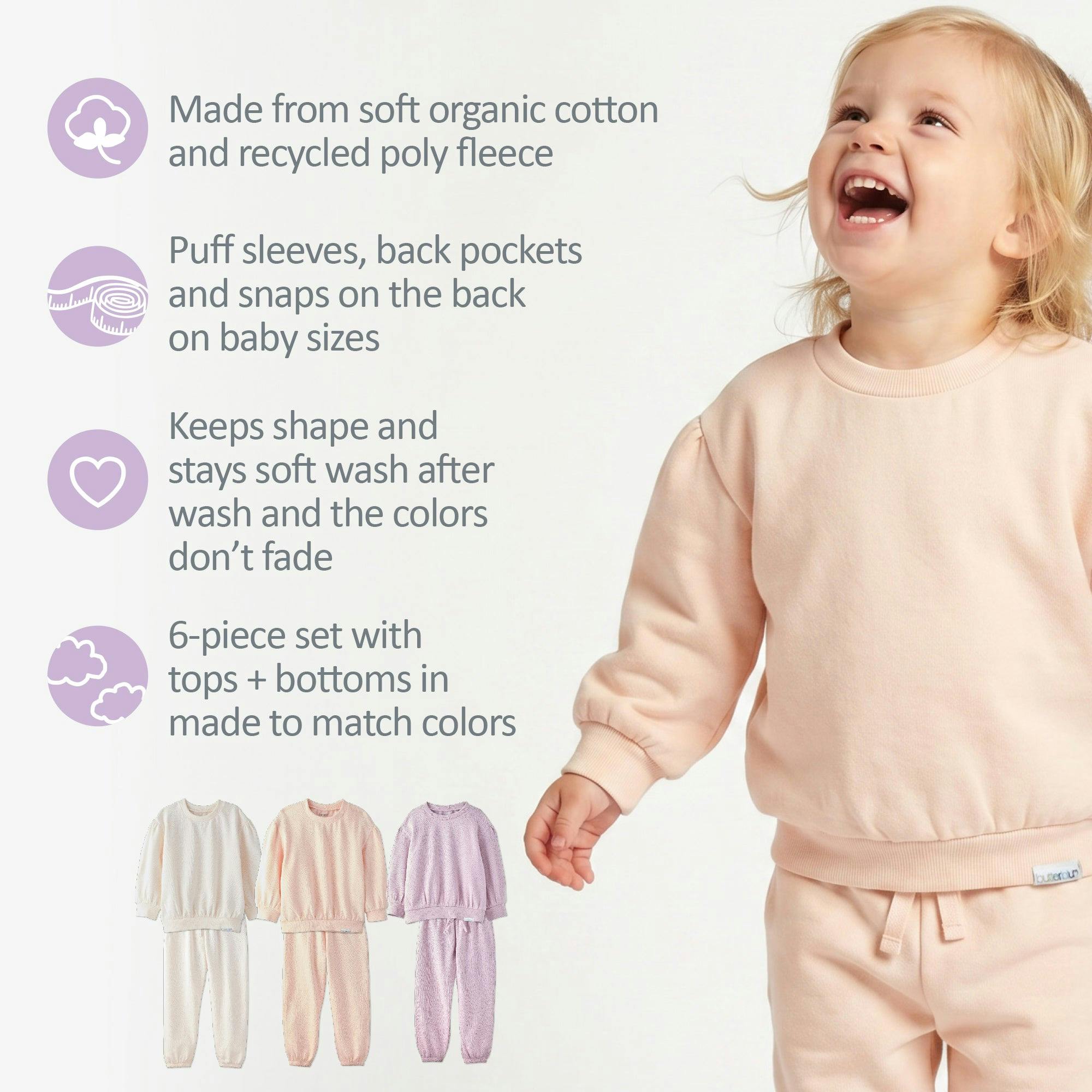 CARI 6-Piece Puff Sleeve Sweatsuit