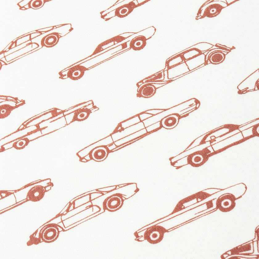 Organic Short Zip Romper - Cars