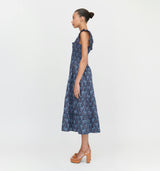 The Ellie Nap Dress - Navy Cala Paisley
