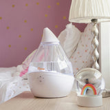 Crane .5 Gallon Drop 2.0 Cool Mist Humidifier for Nursery, With Night Light, Sound Machine