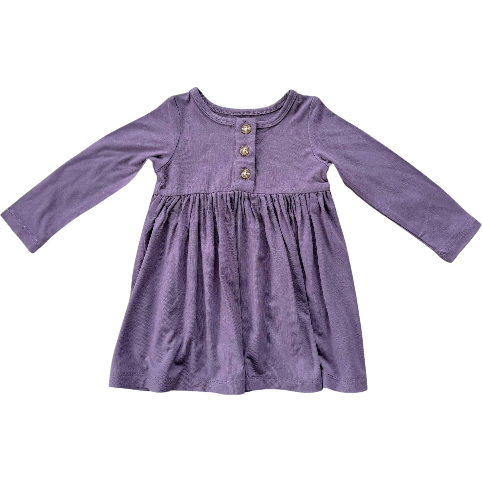 Long Sleeve Henley Dress Christmas Dogs