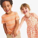 Kids heathered tee in stripe