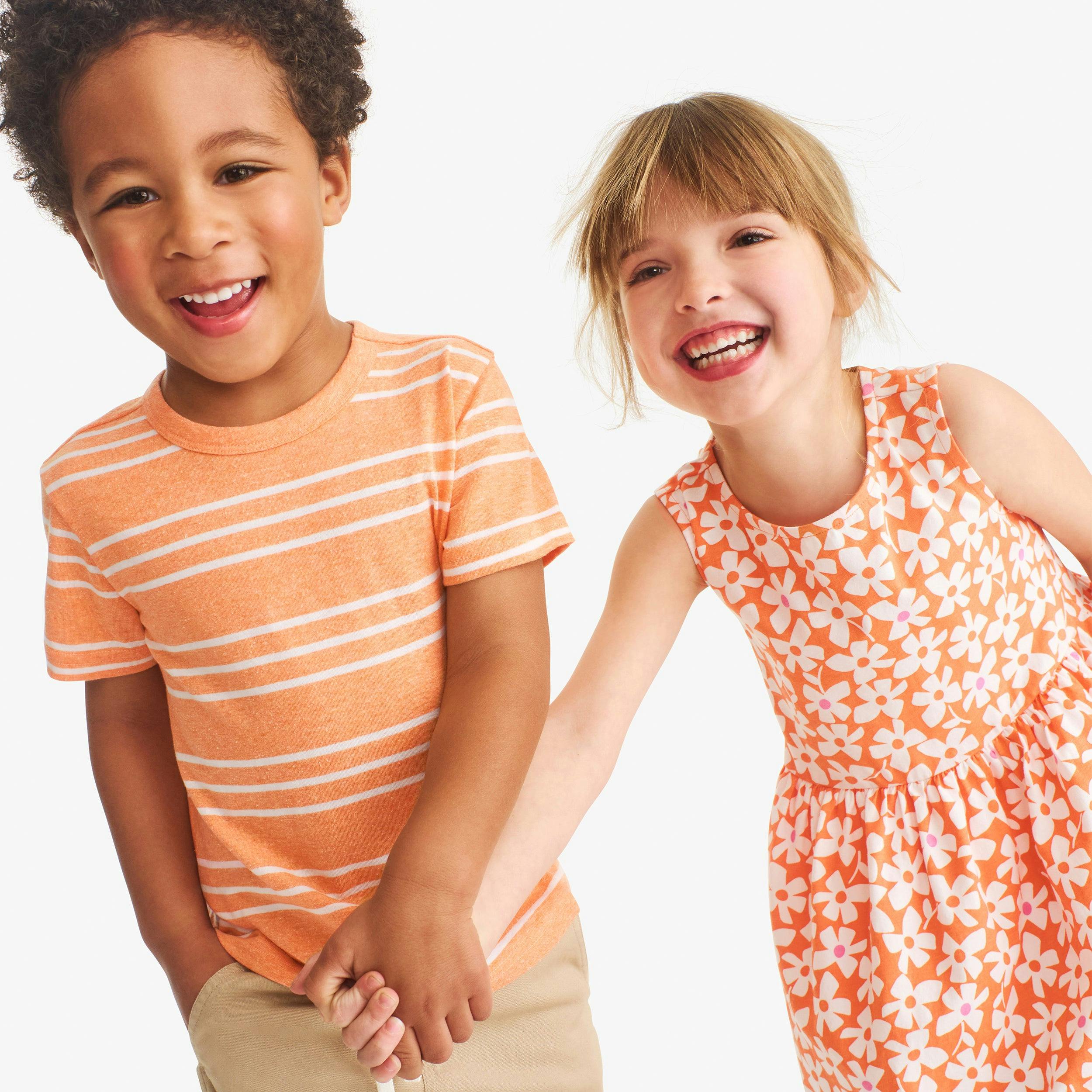Kids heathered tee in stripe