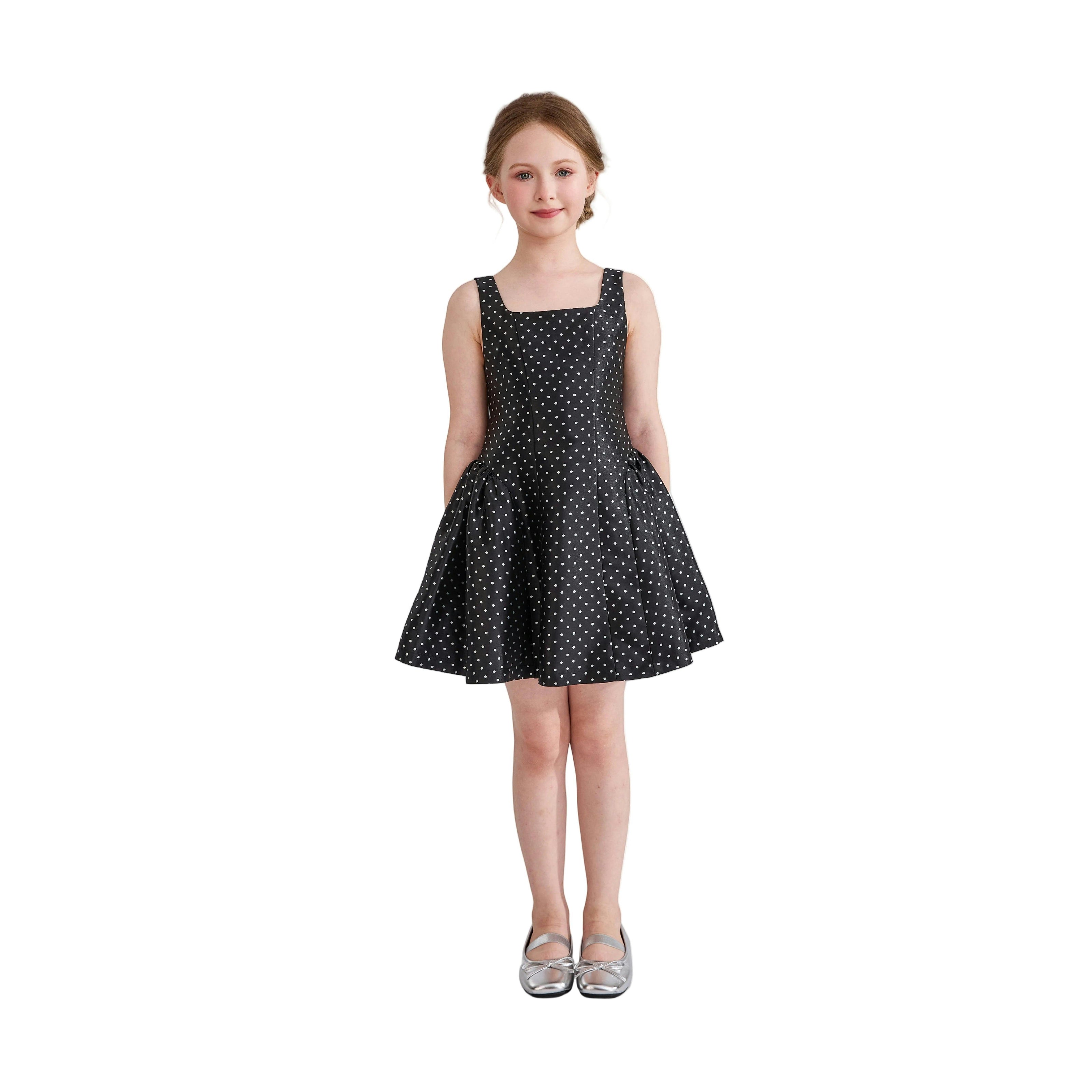 Black Vivienne Polka Dot Dress