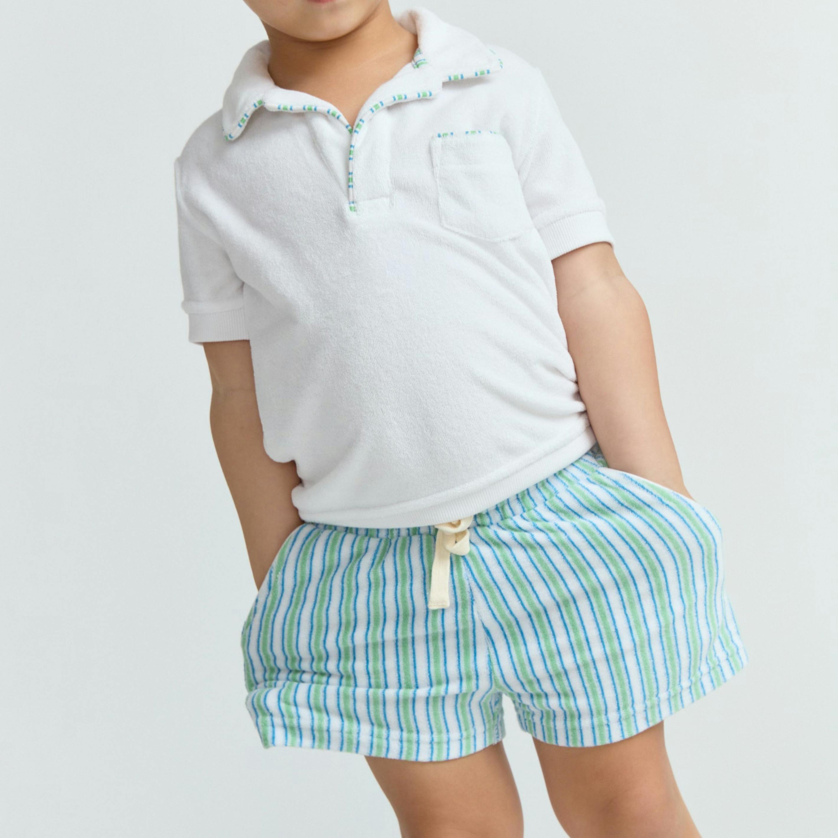 boys tamarin stripe french terry short