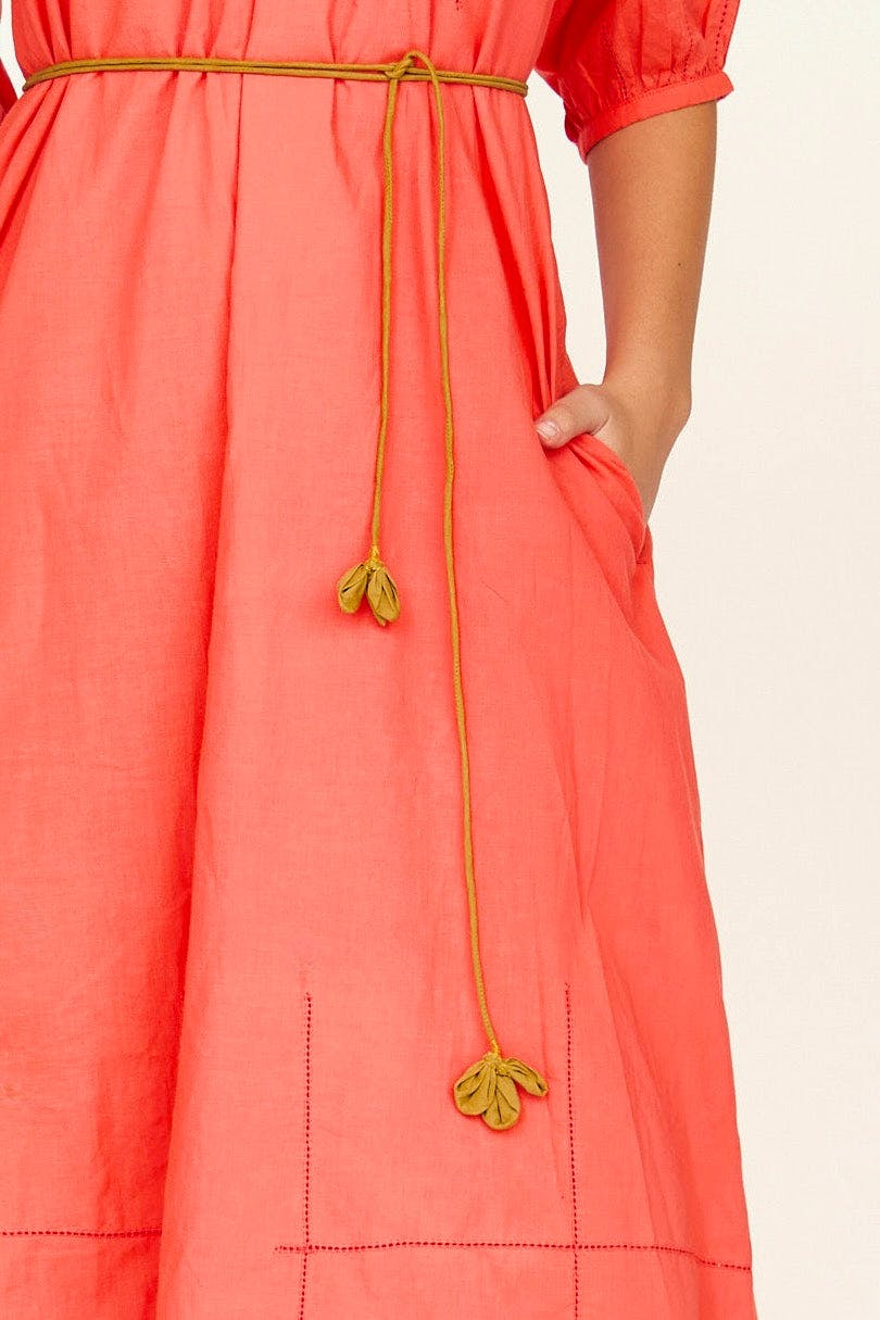 Seville Dress in Lobster