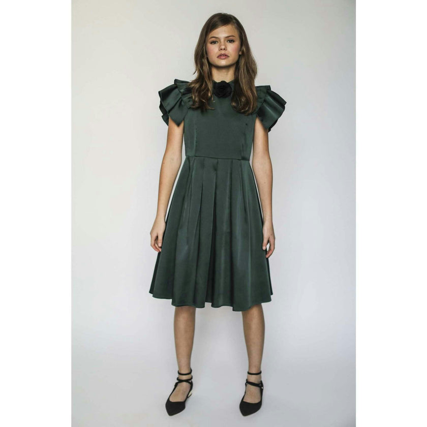 Rosalind dress (hunter green)