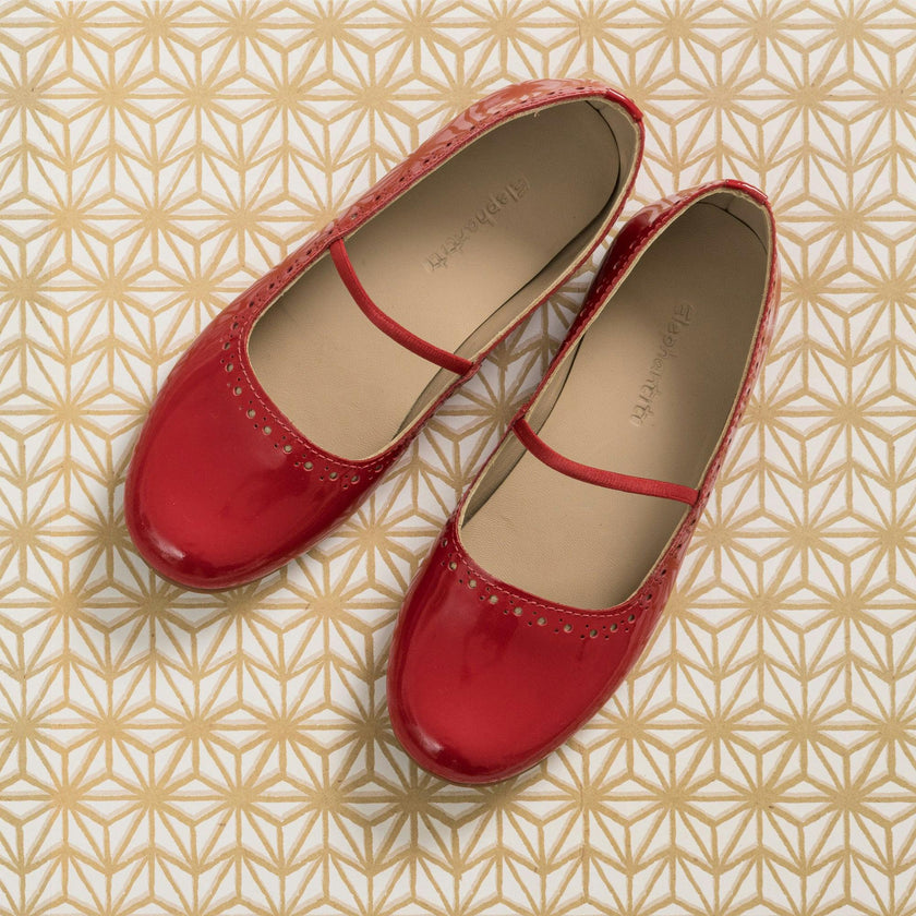 Sasha Ballet Flat | Red Leather