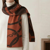 Cotton Sustainable Knit Scarf - Equestrian Loops