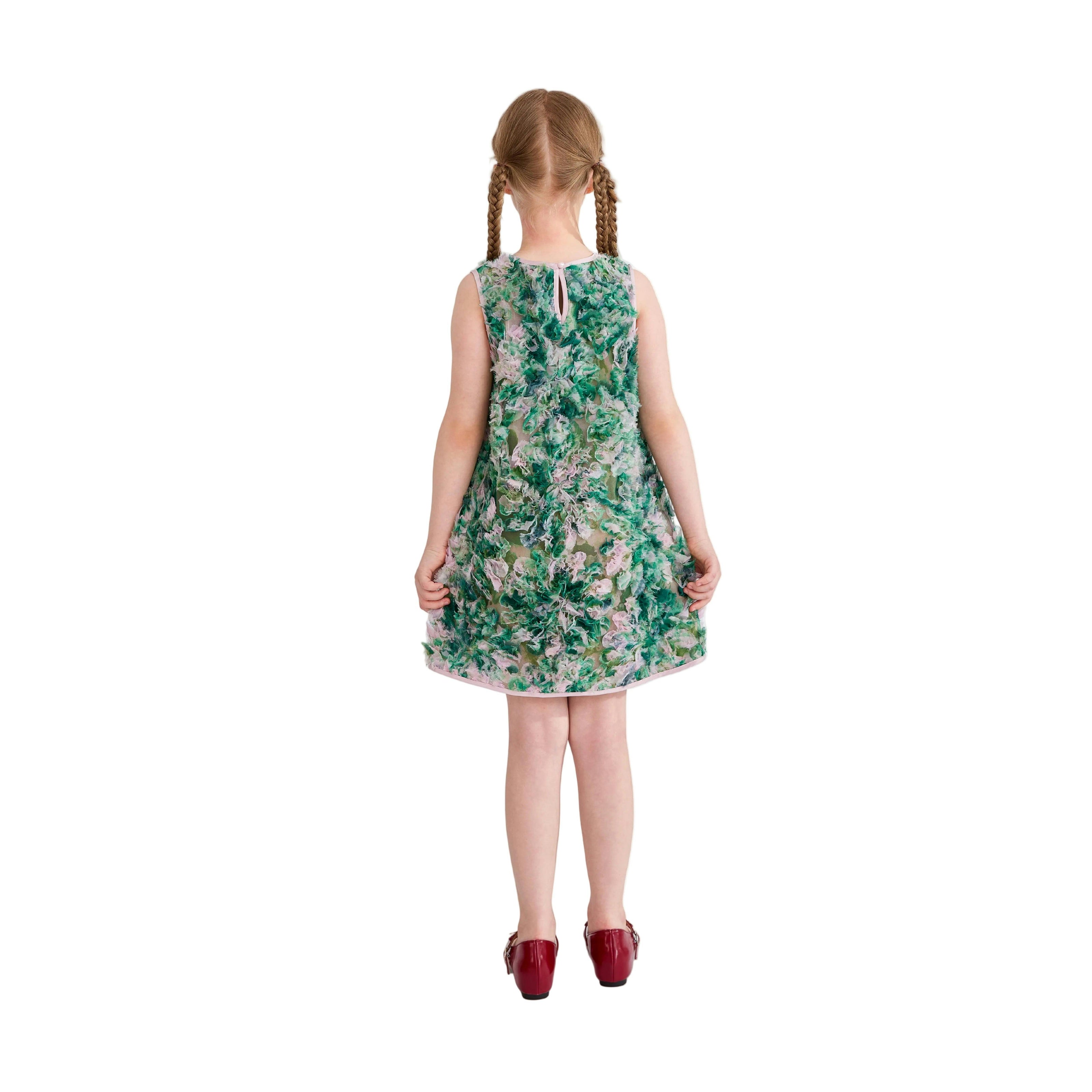 Green Sylvie Floral Textured Dress