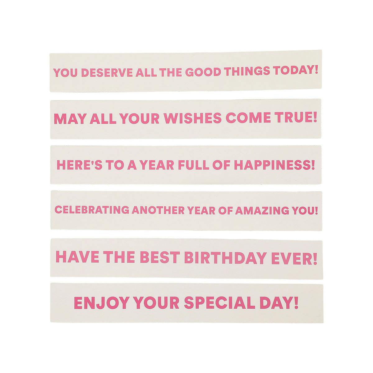 Birthday Candle Confetti Party Crackers (6 count)