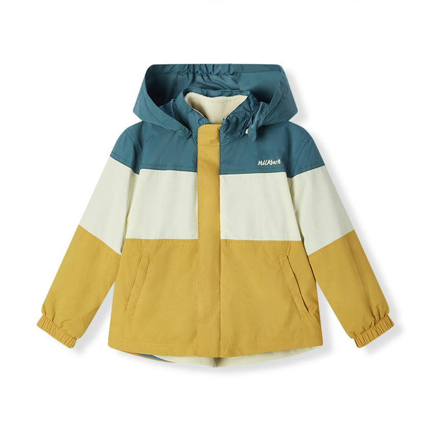 Harbor Stripe Hooded Windbreaker Jacket