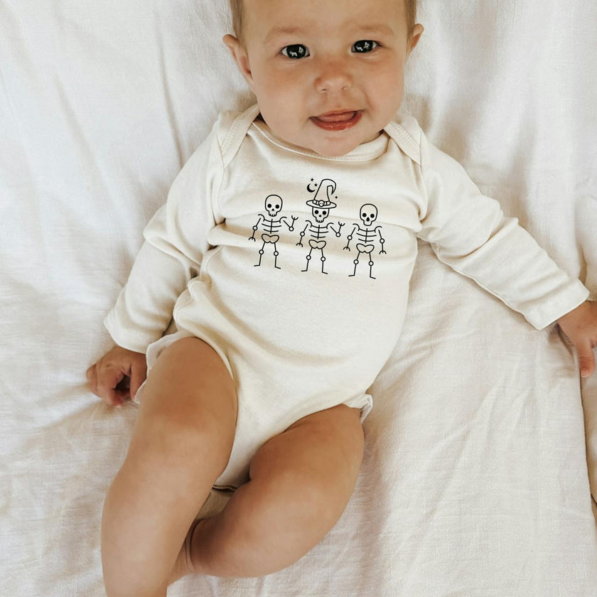 Skeletons Organic Bodysuit Long Sleeve