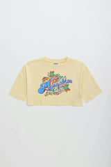 VINTAGE FLOWERS CROP TOP VANILLA