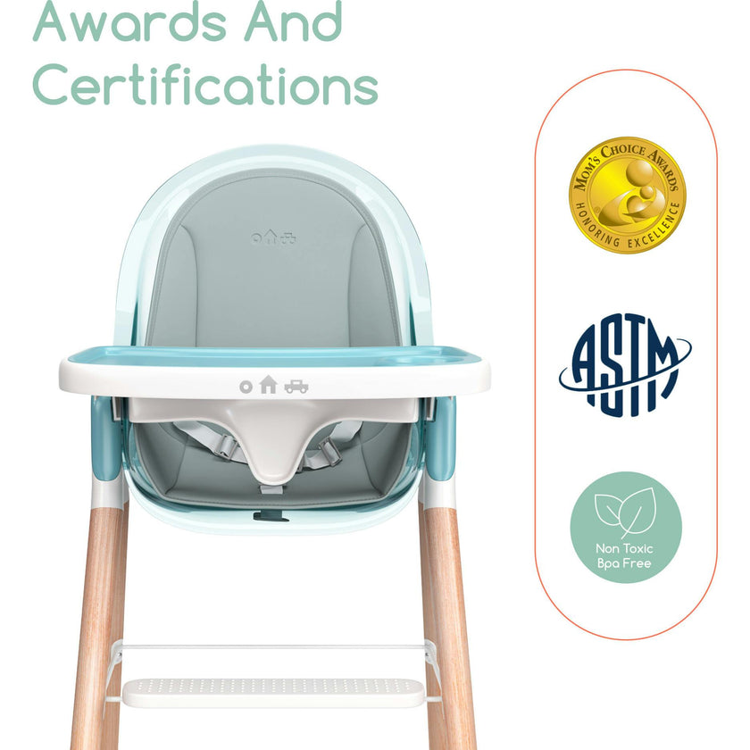 Children of Design 6 in 1 Deluxe High Chair with Cushion