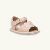 Baby Scallop Sandal | Pink Leather